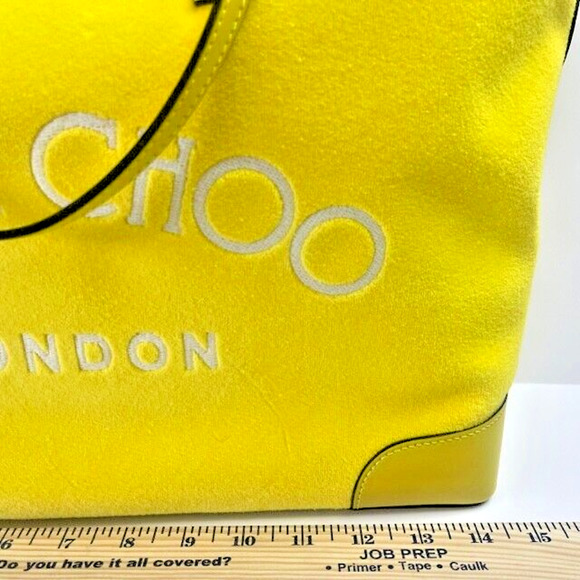 Jimmy Choo Nine2Five Logo Malibu Toweling East-West Tote Bag w/baby pouch $1095 - Picture 8 of 15